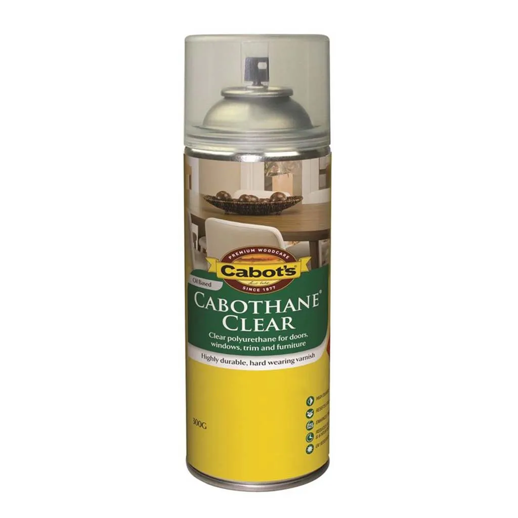 Cabot's Cabothane Clear Oil Base Timber Varnish Aero Satin 300g