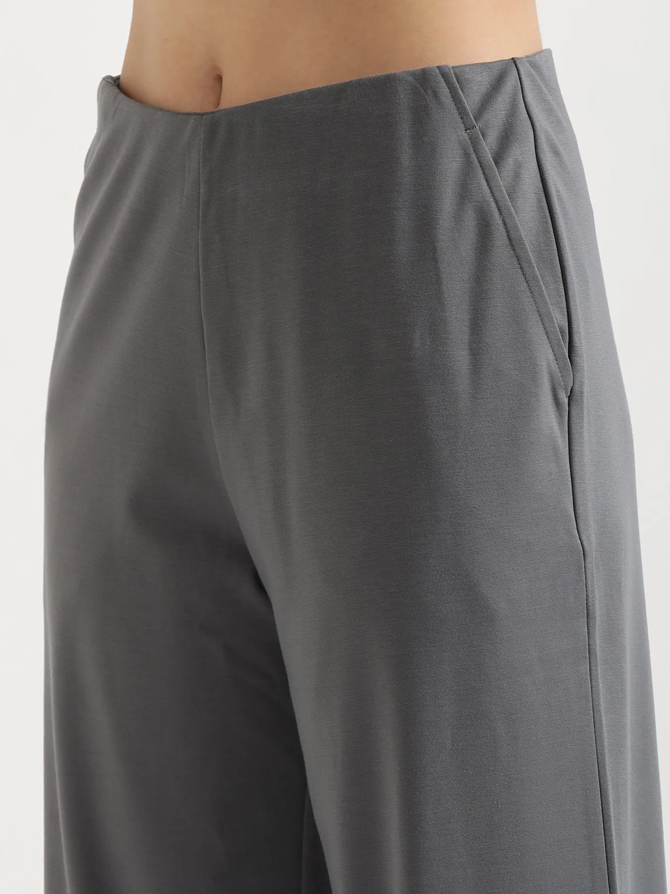 Cement Grey Wide Leg Pants