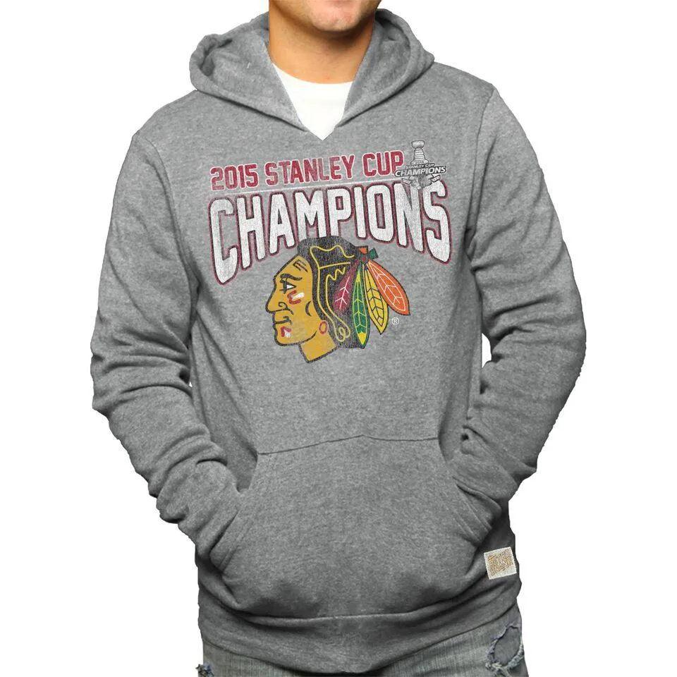 Chicago Blackhawks Retro Brand 2015 Stanley Cup Champions Hoodie Sweatshirt