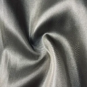 Dark Grey Solid Plain Tissue Fabric 18752