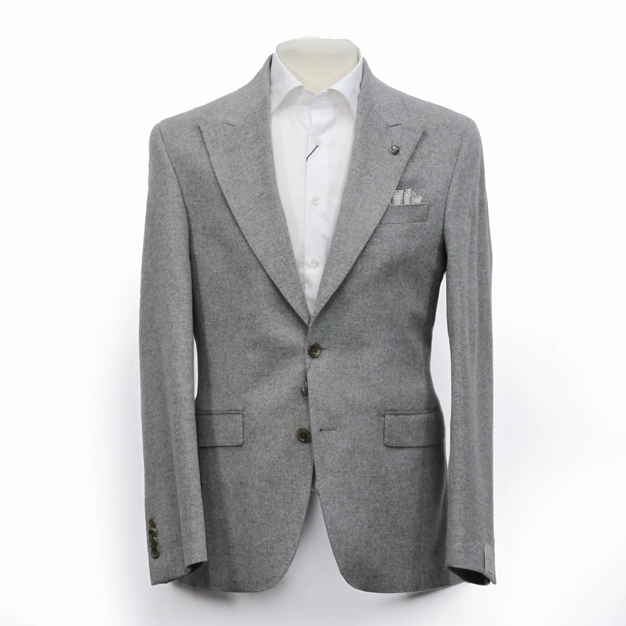 Gray Loro Piana Cashmere-Award Morgan Contemporary Fit Sport Jacket - Jack Victor 1913