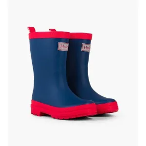 Hatley Navy & Red Kids Rain Boots