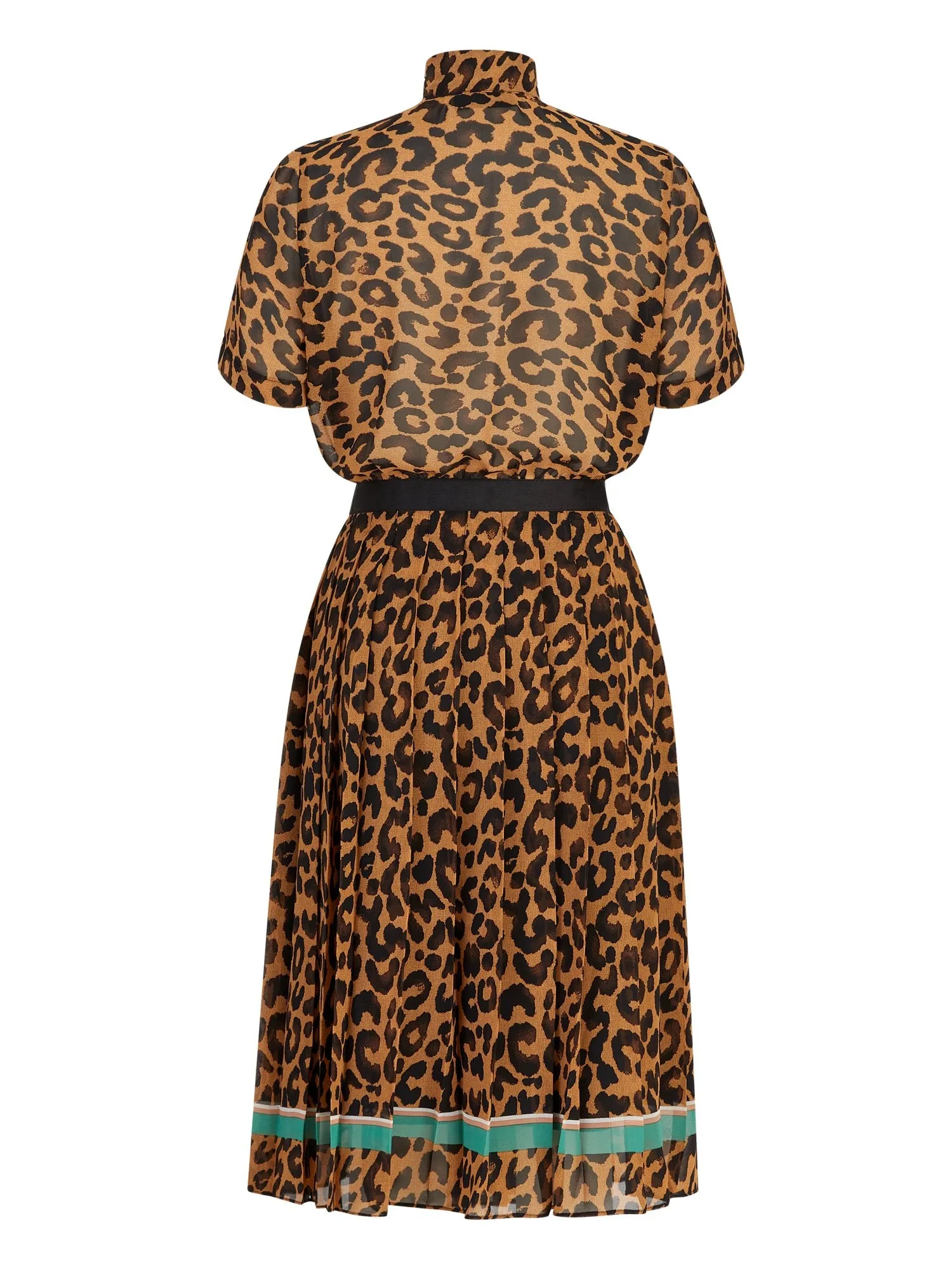 Leopard-Print Pleated Bow-Front Dress - The NY&C Legacy Collection