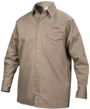 Lincoln Khaki FR Welding Shirt K3382