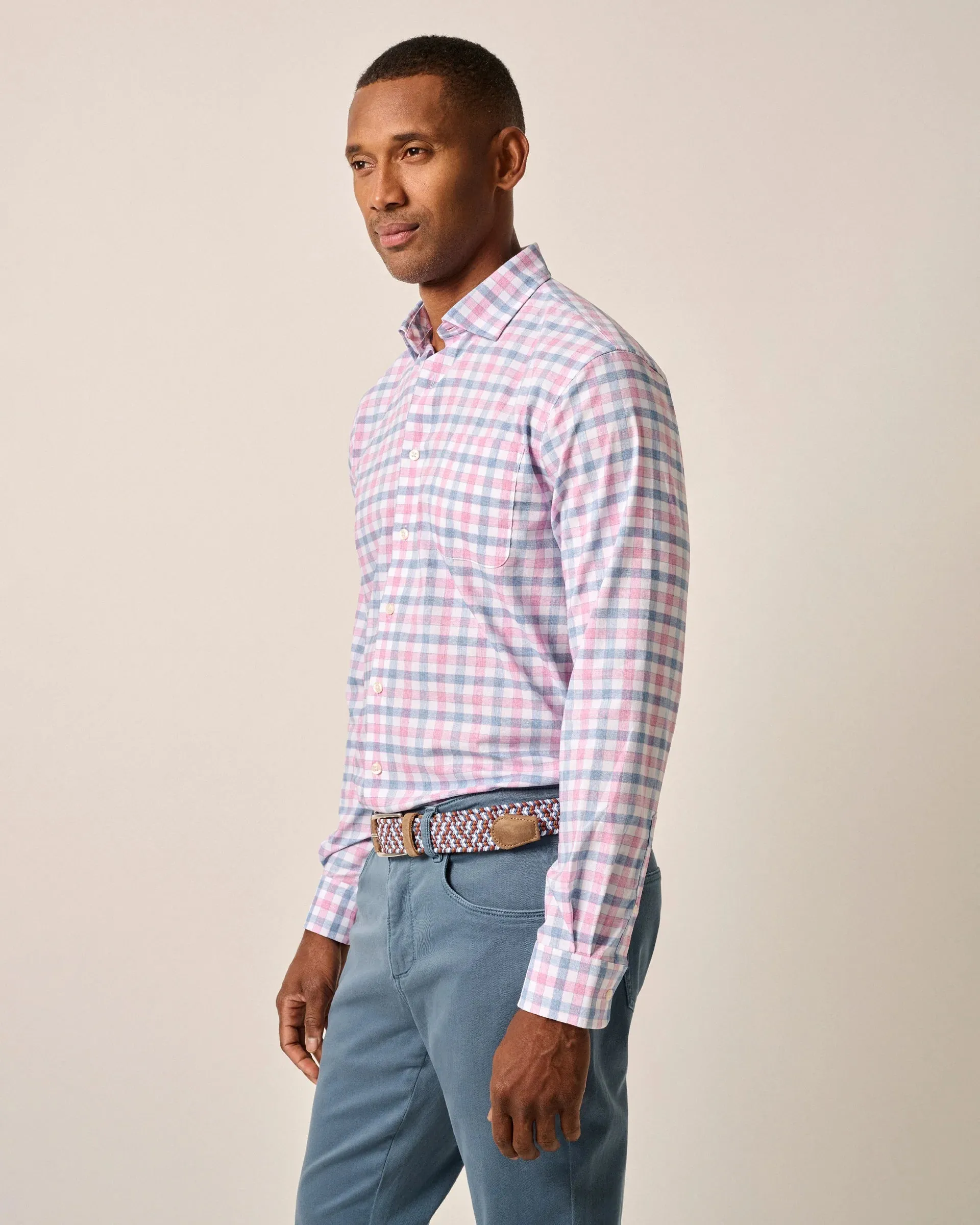 McArthur Performance Button Up Shirt in Navy by Johnnie-O