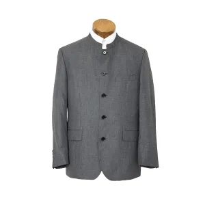 Men's Plain Suit Clerical Coat Charcoal Poly Viscose 8800