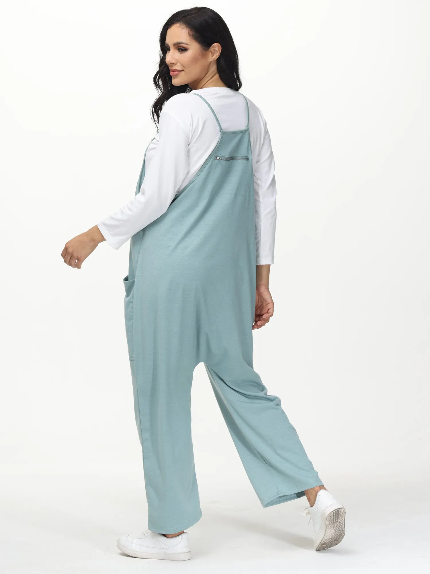 Mid Size Casual Everyday Jumpsuit with Pockets