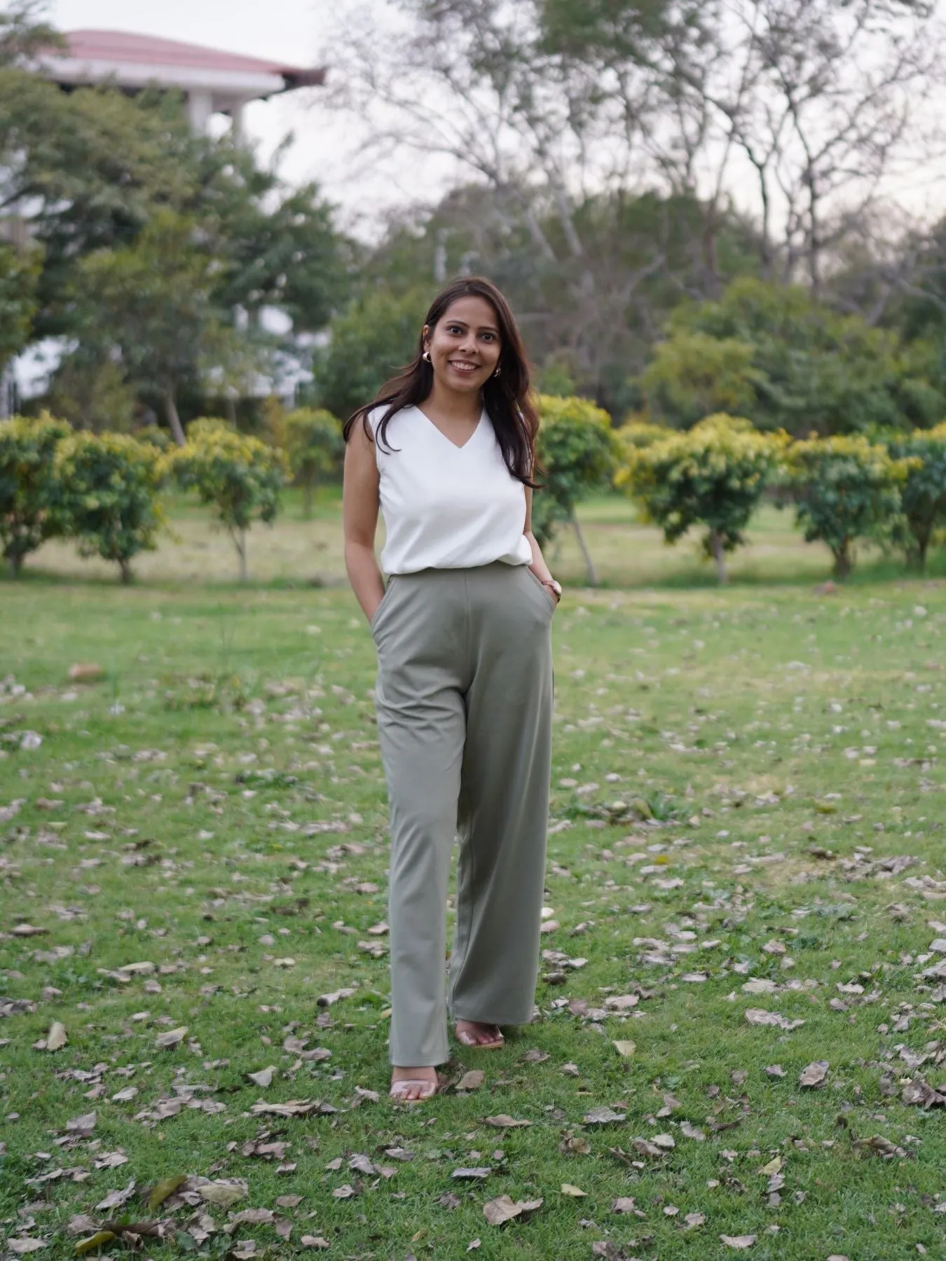 Mint Green Wide Leg Pants