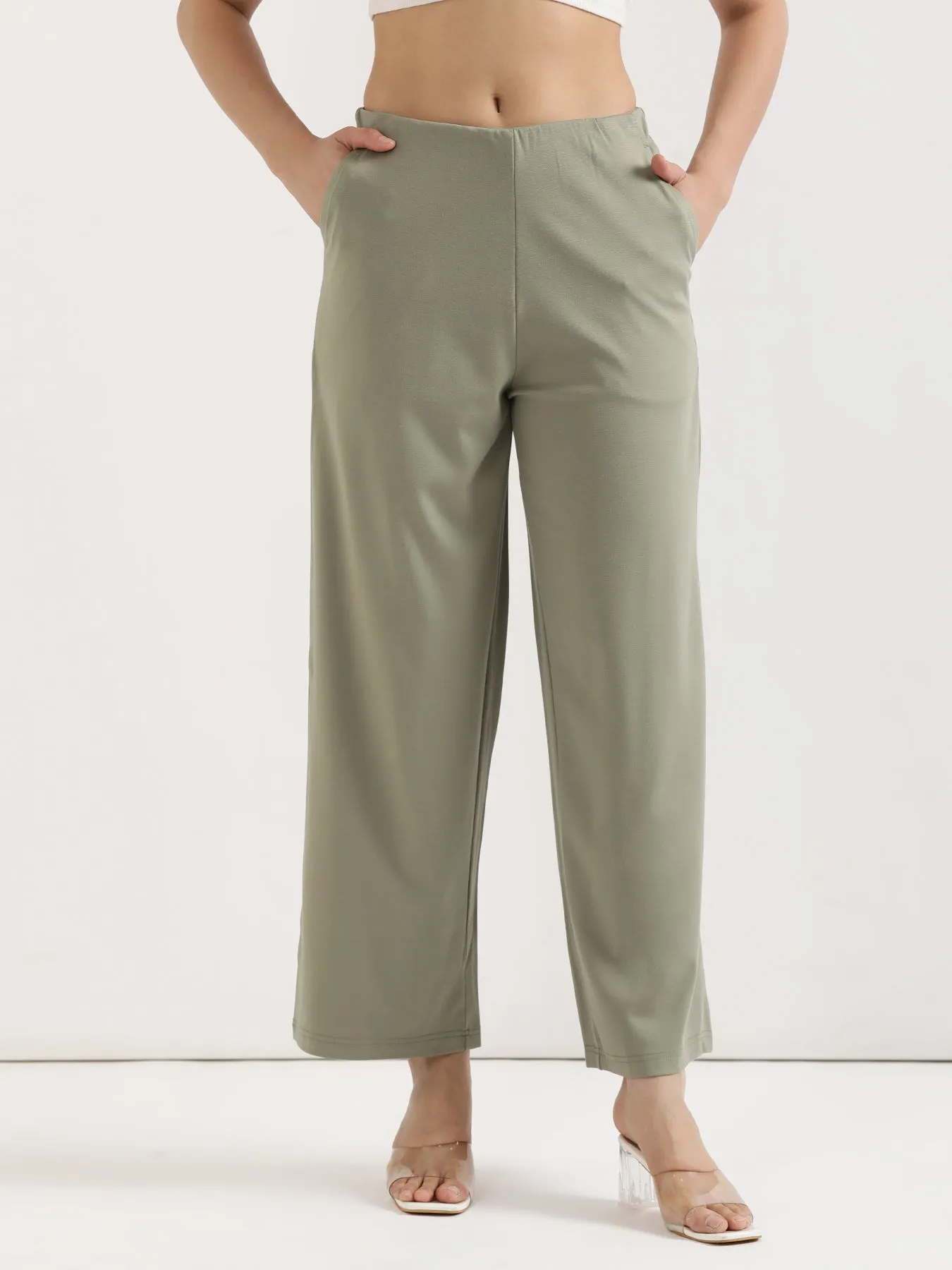 Mint Green Wide Leg Pants