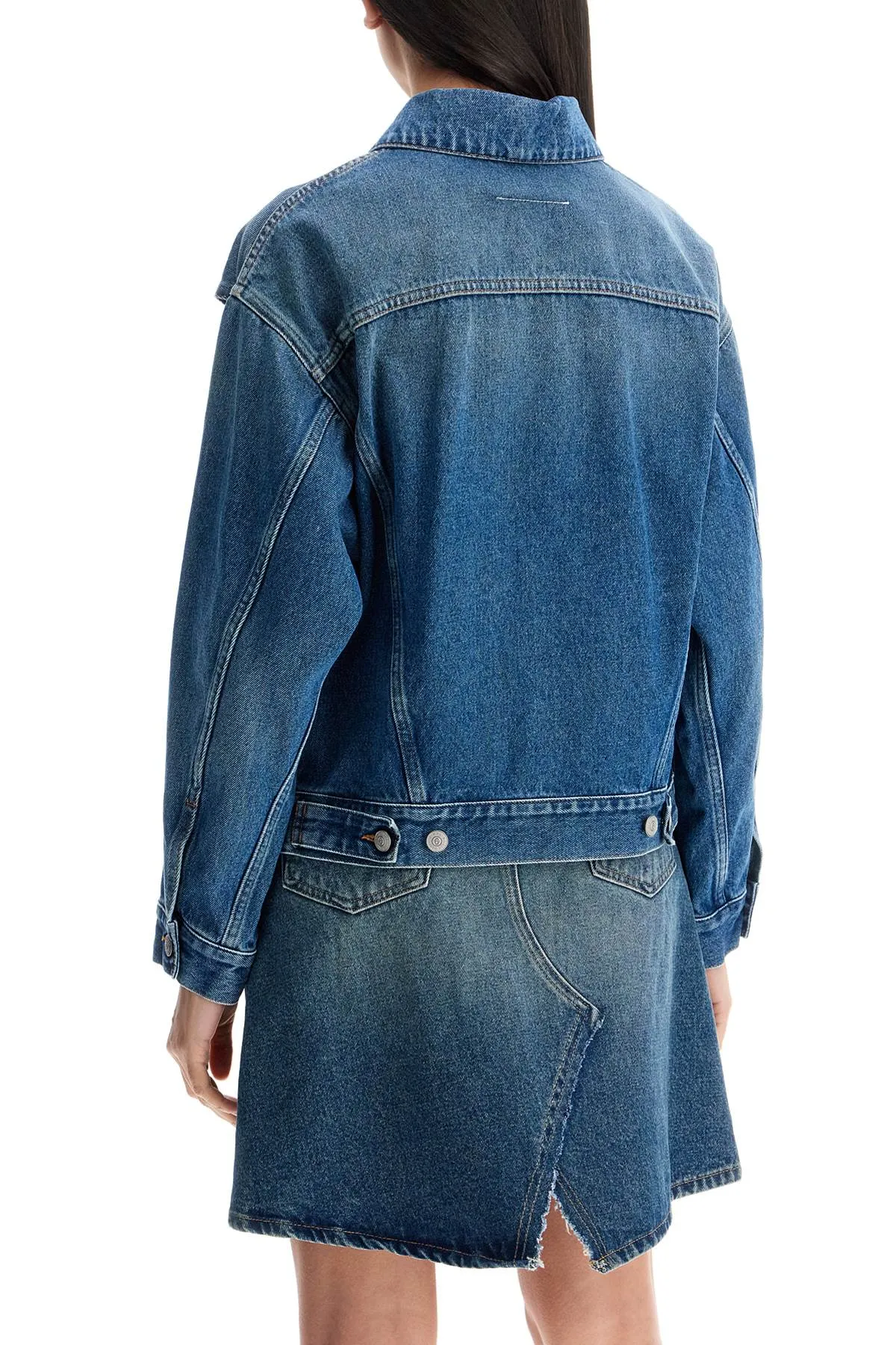 Mm6 Maison Margiela Denim Jacket With Slits