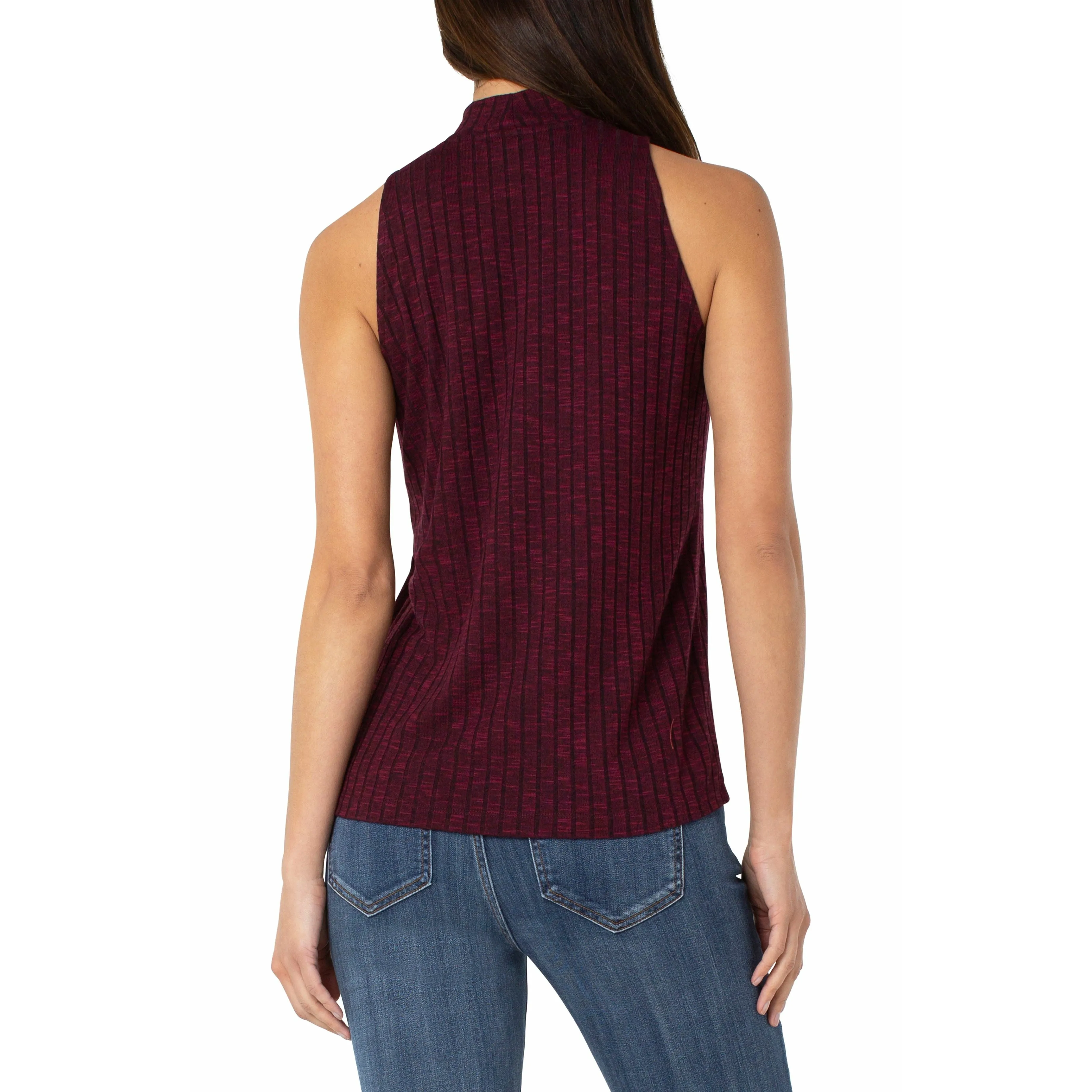 Mock Neck Sleeveless Top