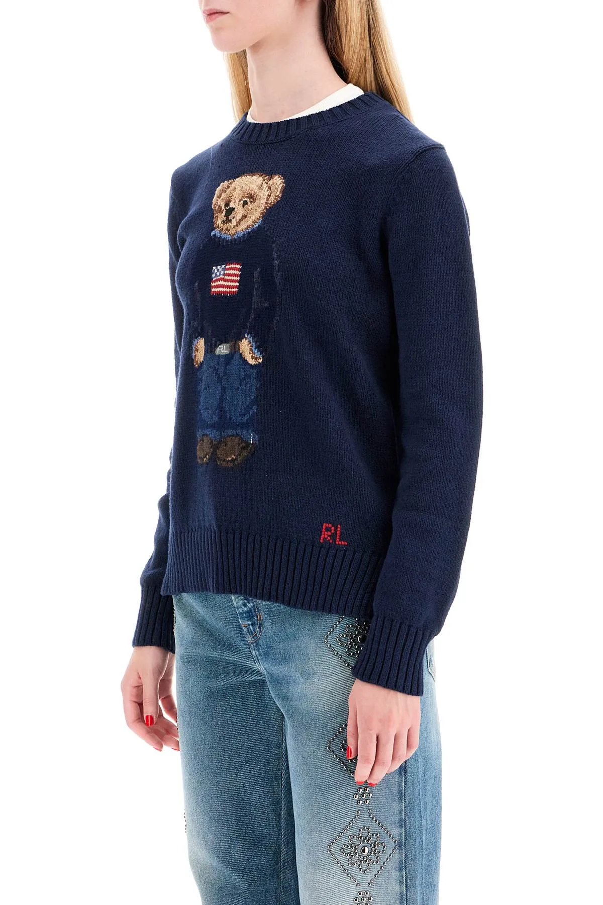 Polo Bear Crewneck Knit Sweater