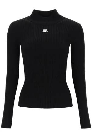 Re-edition Ribbed Funnel-neck Top