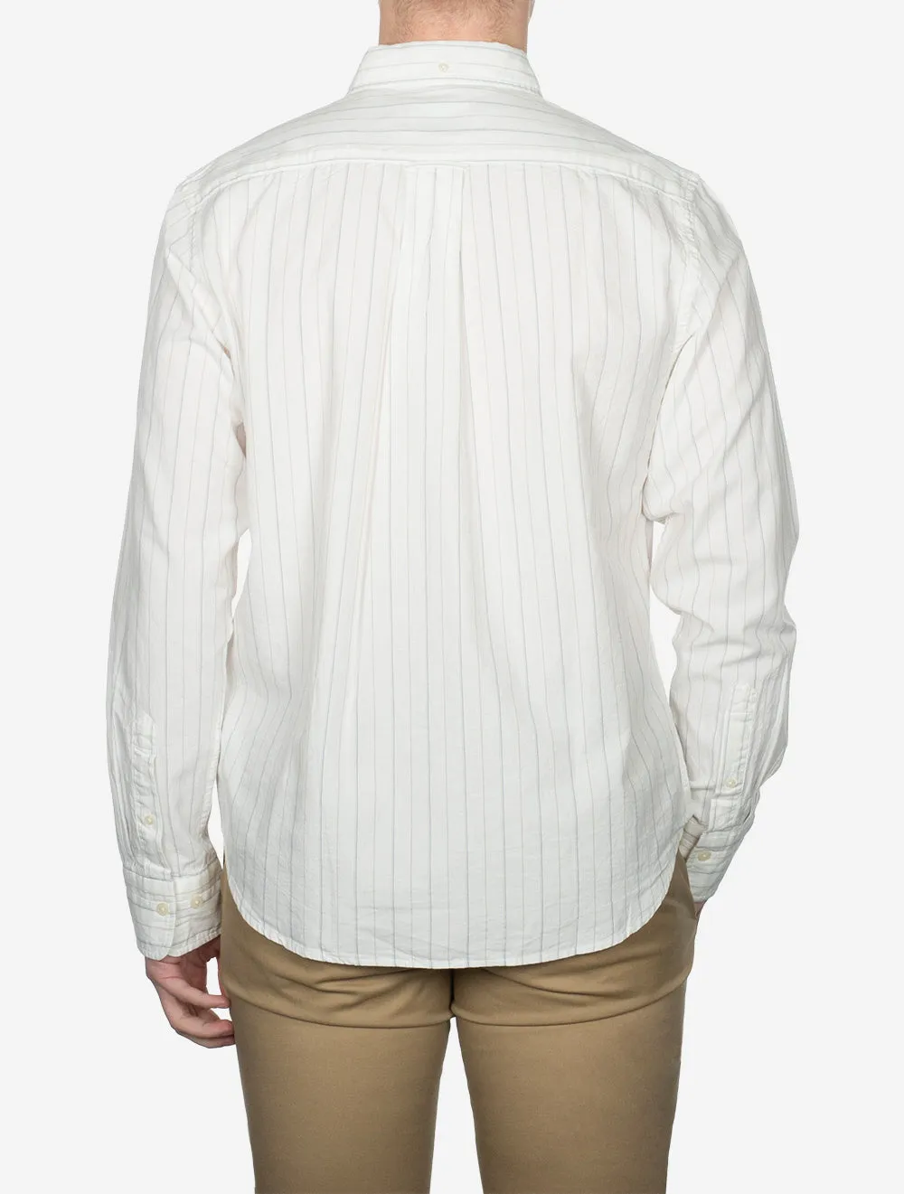 Regular Archive Oxford Stripe Shirt Eggshell