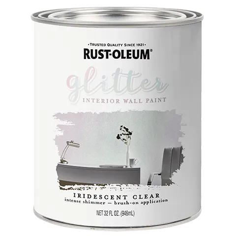 Rust-Oleum® Glitter Interior Wall Paint Iridescent Clear