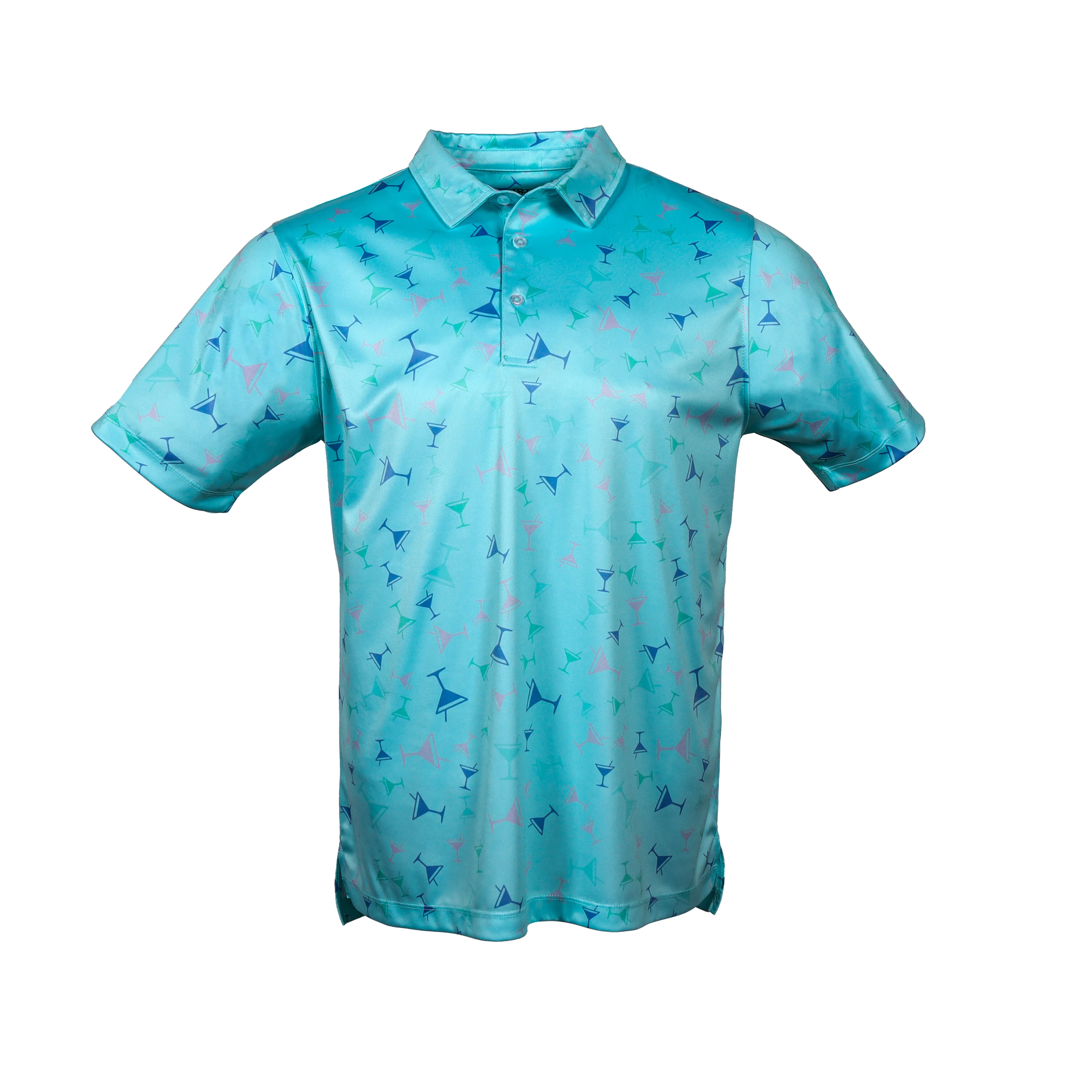 The Old Fashioned - Teal Green Men's Golf Shirt Polo