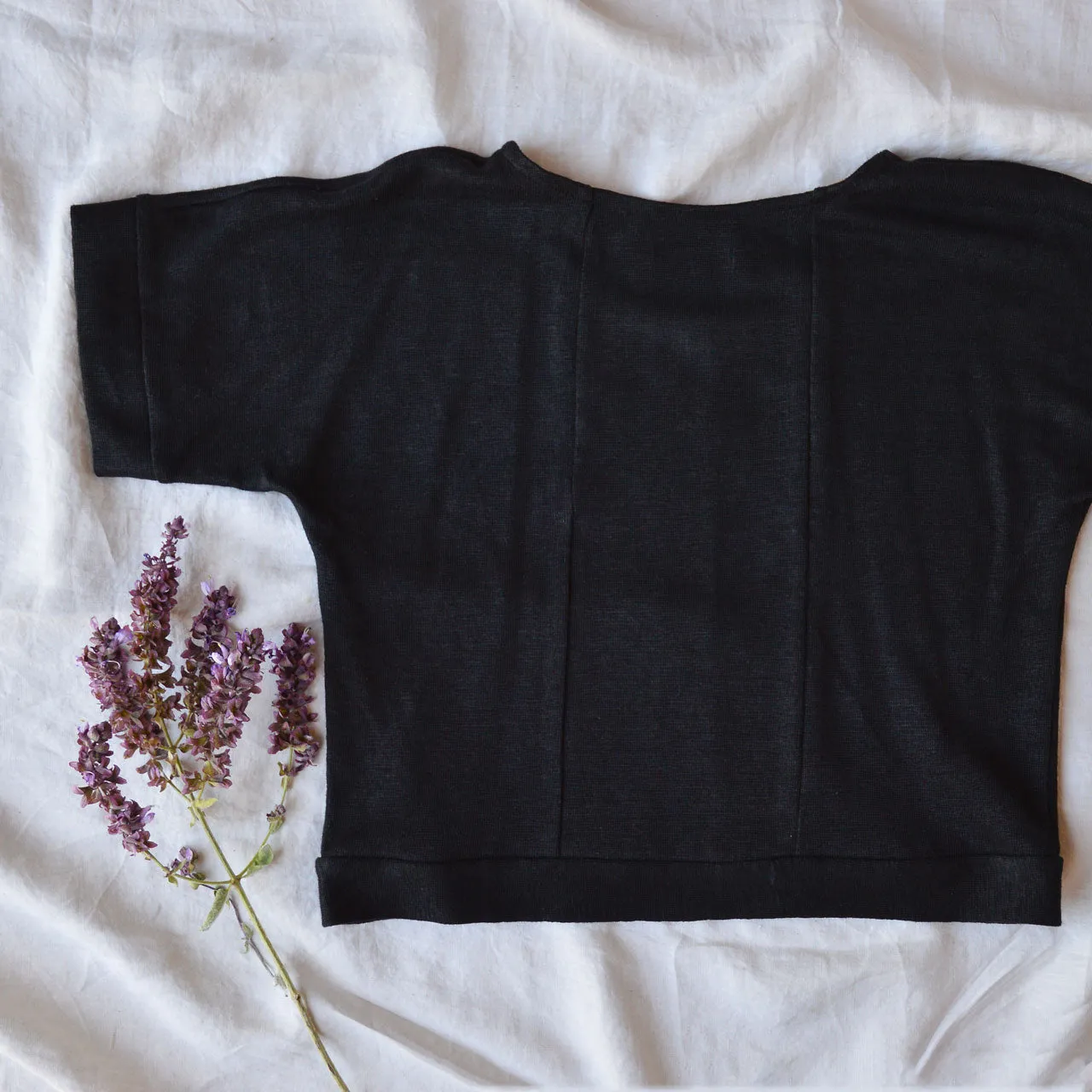 Women's Hemp Pieces Tee - 100% Hemp - Black