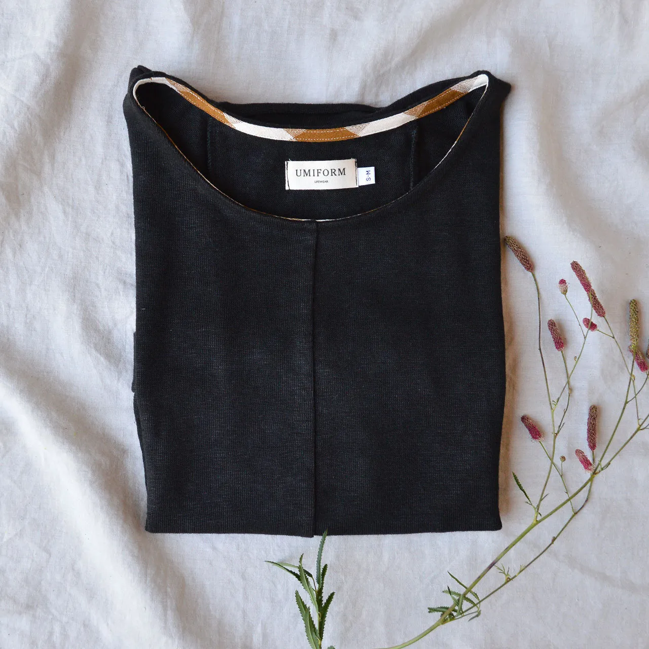 Women's Hemp Pieces Tee - 100% Hemp - Black